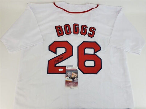 Wade Boggs Signed Boston Red Sox Gray Jersey (JSA COA) 12×All-Star 3rd Baseman