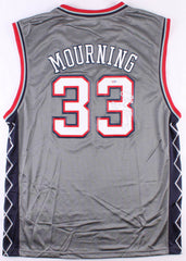 Alonzo Mourning Signed New Jersey Americans Throwback 1967 ABA Jersey (PSA COA)