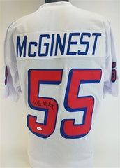 Willie McGinest Signed Patriots Jersey (Beckett COA) 3xSuper Bowl Champion
