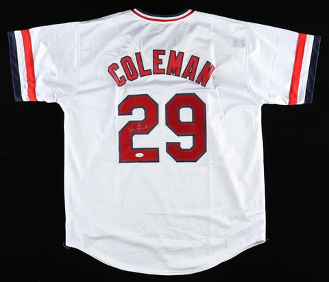 Vince Coleman Signed St. Louis Cardinals Jersey (JSA COA)Rookie of the Year 1985