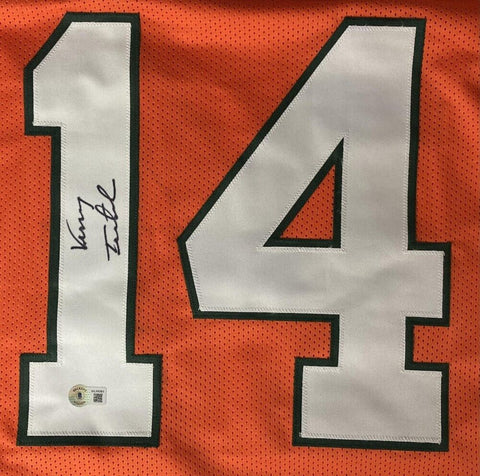 Vinny Testaverde Signed Miami Hurricanes Jersey (Beckett) 2xPro Bowl Quarterback