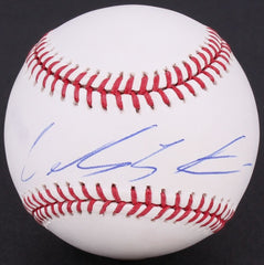 Carlos Santana Signed OML Baseball (JSA COA) Cleveland Indians (2010–present)