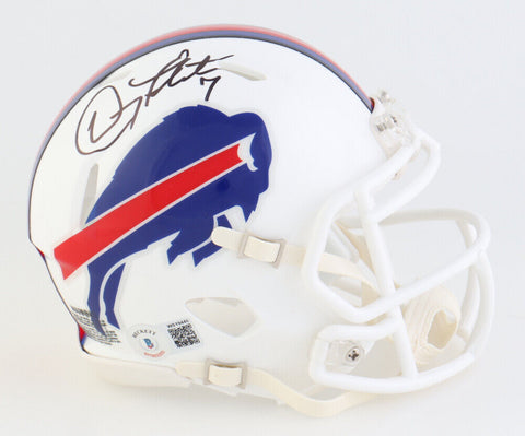 Doug Flutie Signed Buffalo Bills Mini Helmet Beckett / 1998 Comeback Player Year