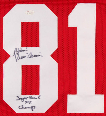 Russ Francis Signed San Fransisco 49ers Jersey Inscribed Aloha & Super Bowl XIX