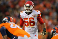 Derrick Johnson Signed Kansas City Chiefs Throwback Jersey (PSA COA) 4x Pro Bowl