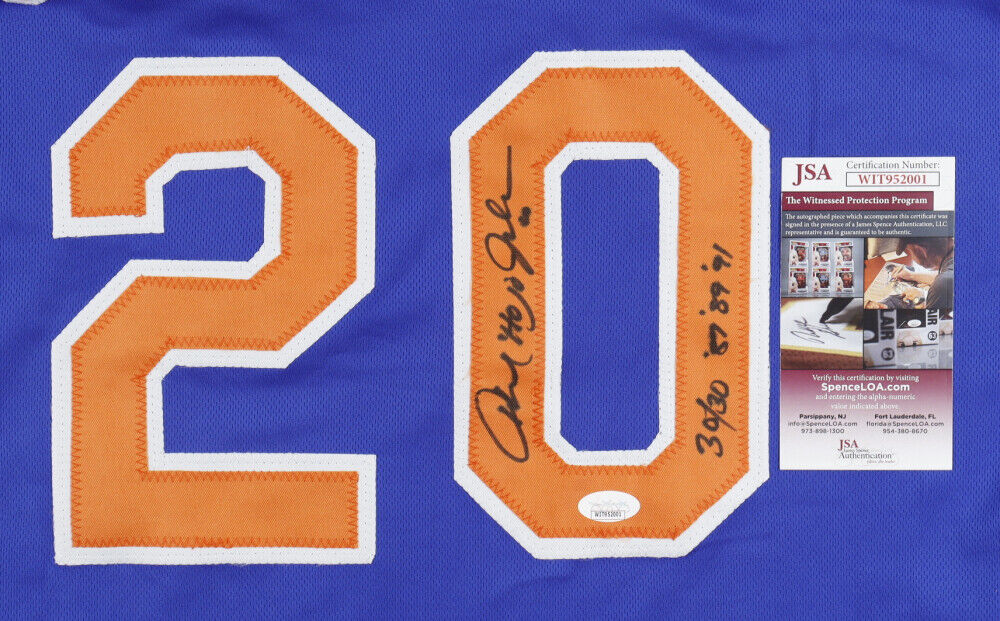 Lot Detail - Howard Johnson Signed Mets Throwback Jersey Inscribed