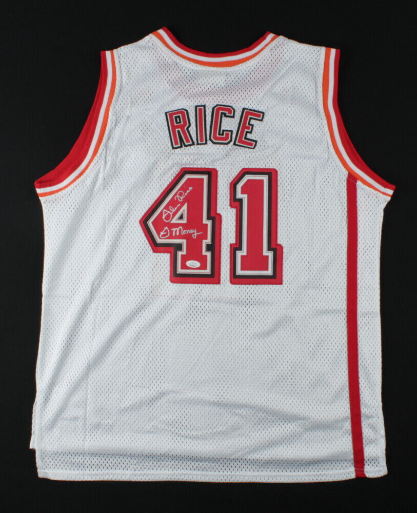 Glen Rice Signed Miami Heat Adidas NBA Style Jersey Inscribed "G Money"(JSA COA)