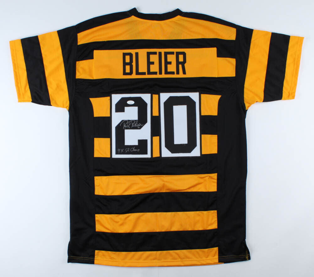 Rocky Bleier Signed Pittsburgh Steelers Jersey Inscribed '4xS B