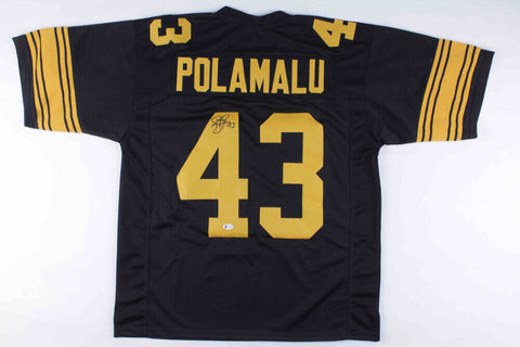 Troy Polamalu Signed Pittsburgh Steelers Jersey (Beckett COA) 8xPro Bowl Safety