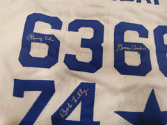 Dallas Cowboys "Doomsday D I" Signed Jersey Bob Lilly,Larry Cole,& George Andrie