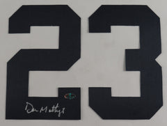 Don Mattingly Signed N Y Yankees Set of (2) Jersey Numbers (Schulte Sports Holo)