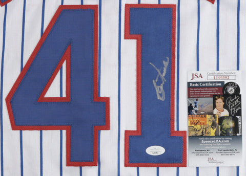 Lou Piniella Signed Cubs Pinstriped Jersey (JSA COA) Chicago Manager 2007–2010