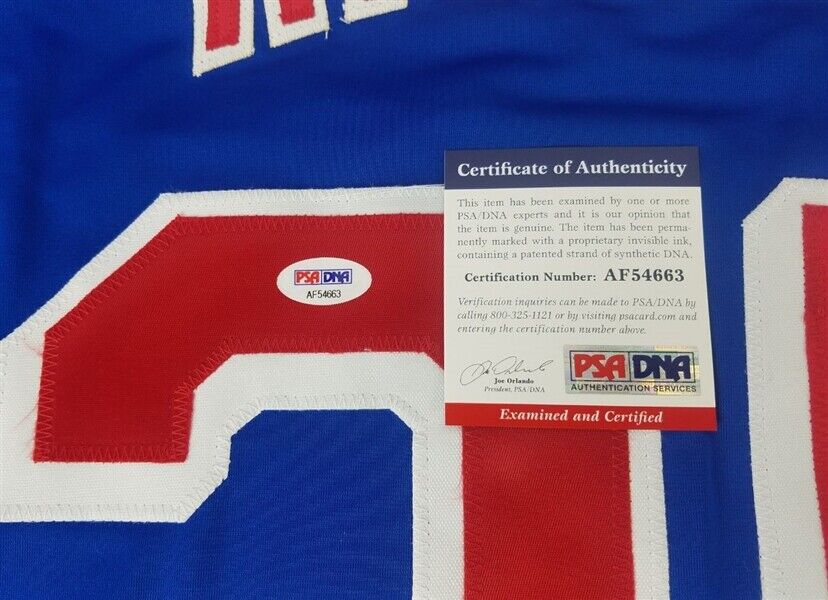 Mike Richter Signed Rangers Jersey (PSA COA) 1994 Stanley Cup Champion Goalie