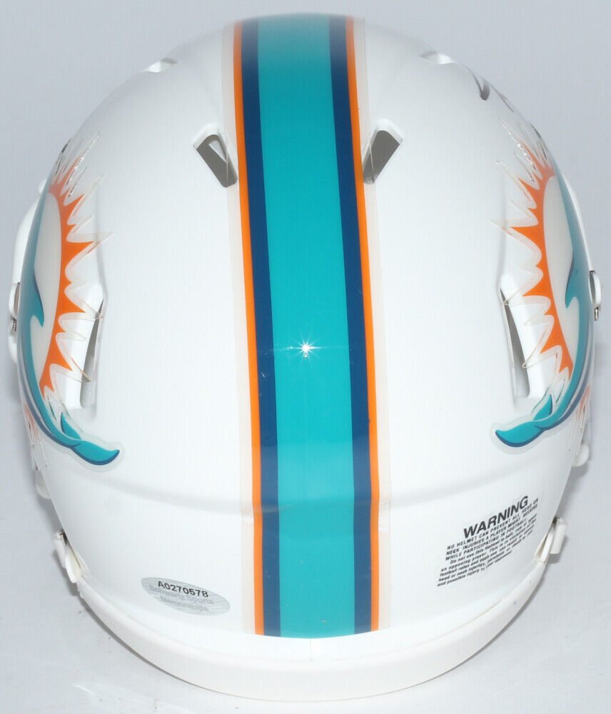 Kenyan Drake Signed Miami Dolphins Mini Helmet (Schwartz COA) #1 Runni –