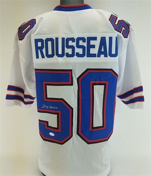 Gregory Rousseau Signed Bills White Jersey (JSA COA) Buffalo 2021 1st –