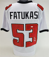 Olakunle Fatukasi Signed Tampa Bay Buccaneers Jersey (JSA COA) Ex-Rutgers LB