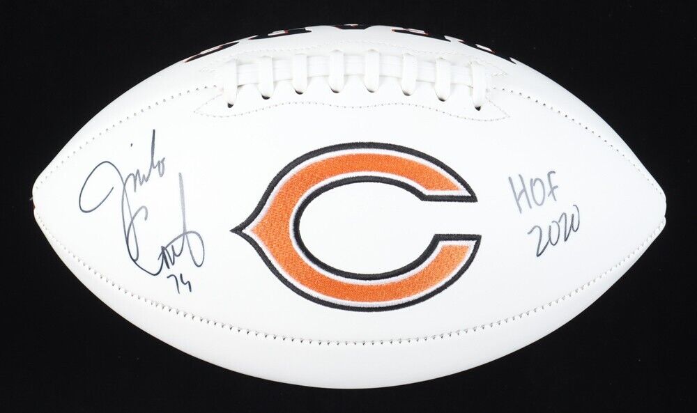Jim Covert Signed Bears Logo Football Inscribed "HOF 2020" (JSA COA) Jimbo