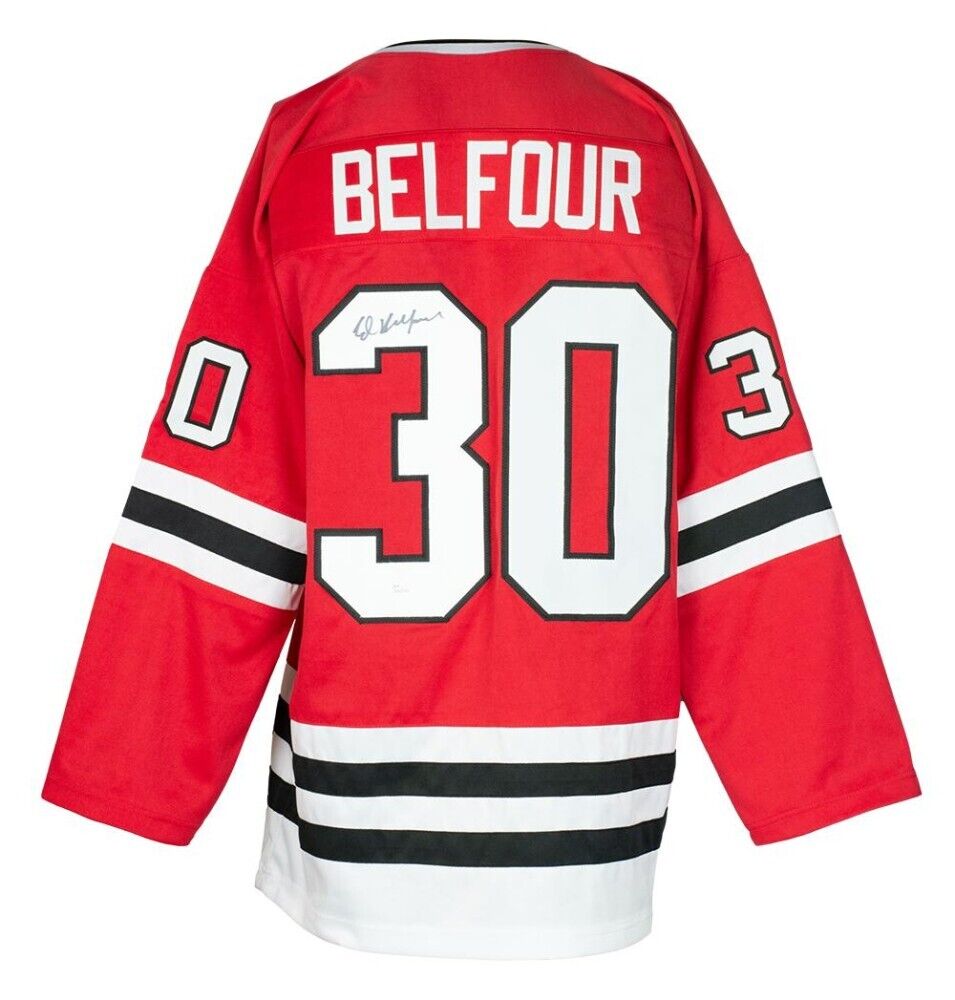 Ed Belfour Signed Chicago Blackhawks Jersey (JSA COA) NHL HOF Career 1989–2008