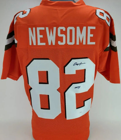 Ozzie Newsome Signed Cleveland Browns Orange Jersey (JSA COA) 3×Pro Bowl/ HOF TE