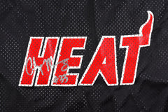 Alonzo Mourning Miami Heat Black Champion Shoot Around Signed Jersey (JSA COA)
