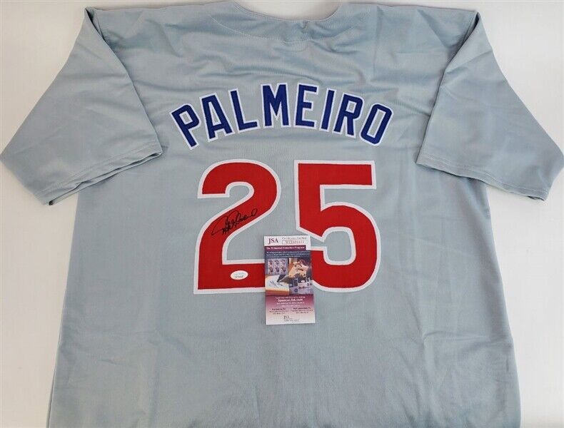 Rafael Palmeiro Signed Blue Cubs Jersey (JSA COA) 500 Home Run & 3000 –