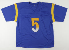 Jalen Ramsey Signed Los Angeles Rams Blue Jersey (JSA Hologram) 5xPro Bowl D.B.
