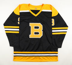 Johnny Bucyk Signed Bruins Captain Jersey Inscribed "H.O.F. 1981" (JSA COA)