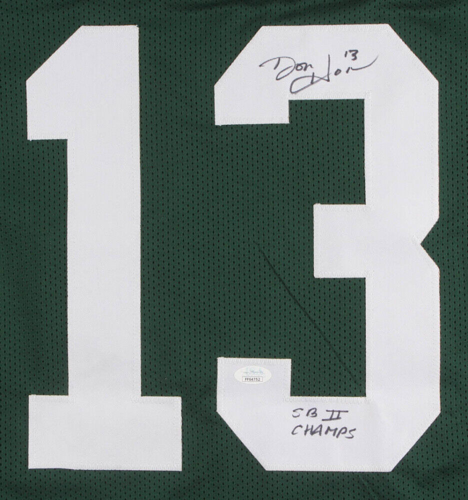 Green Bay Packers Don Horn Autographed Signed 2X Inscribed Jersey