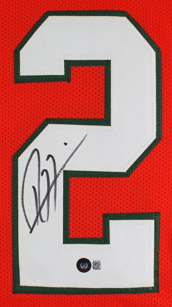 Ray Lewis Signed Miami Hurricanes Custom Jersey (Beckett Witness