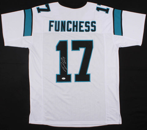 Devin Funchess Signed Panthers White Jersey (JSA)Carolina Wide Receiver/Michigan