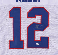 Jim Kelly Signed Buffalo Bills Jersey (Beckett Holo) 4XSuper Bowl Quarterback