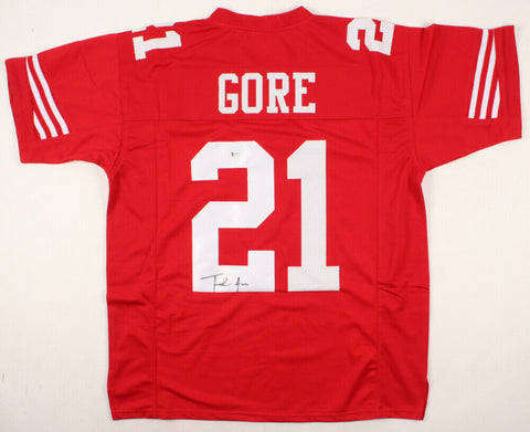 Frank Gore Signed San Francisco 49ers Red Jersey (Beckett COA) 5×Pro Bowl R.B.
