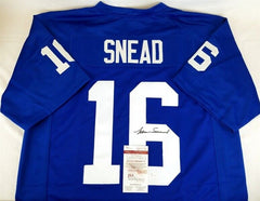 Norm Snead Signed New York Giants Jersey (JSA COA) 4xPro Bowl Quarterback