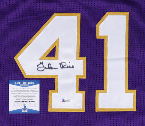 Glen Rice Signed Los Angeles Lakers Purple Jersey (Beckett COA) 2000 NBA Champ
