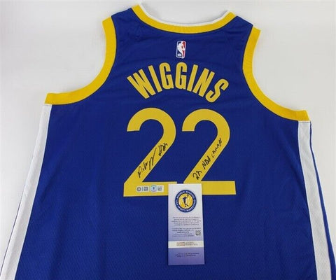 Andrew Wiggins Signed Golden State Warriors Jersey (USA) 2014 #1 Draft Pk