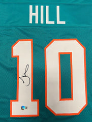 Tyreek Hill Signed Miami Dolphins Teal Jersey (Beckett) 6xPro Bowl Receiver