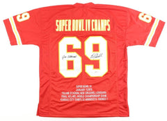 Jan Stenerud & Ed Podolak Signed 1969 Chiefs Super Bowl Champs Highlight Jersey