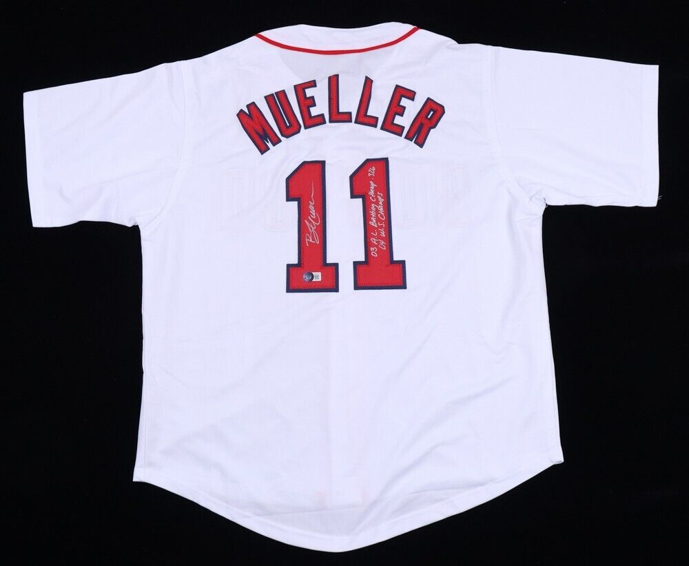 Bill Mueller Signed Red Sox Jersey (Beckett) 2xInsbd World Series & Battin Champ