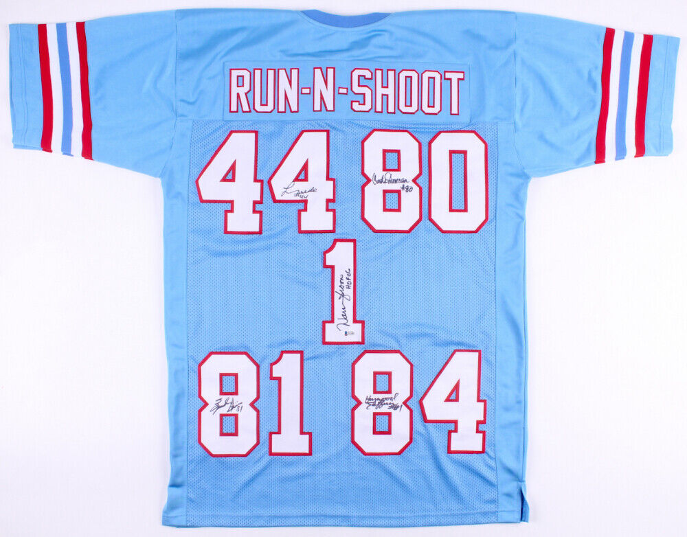 44 LORENZO WHITE Houston Oilers NFL RB Blue Throwback Jersey