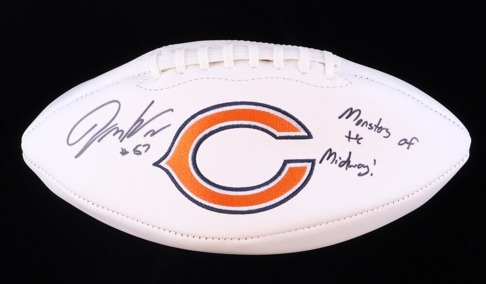 Jack Sanford Signed Chicago Bears Logo Football Monsters of the Midway /Schwartz