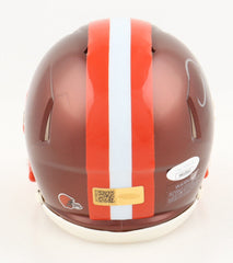 Eric Metcalf Signed Cleveland Browns Flash Alternate Speed Mini Helmet (JSA COA)