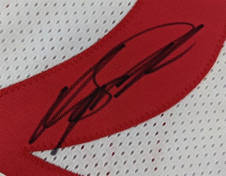 Atlanta Hawks Dominique Wilkins Autographed Red Jersey HOF JSA Stock  #215699
