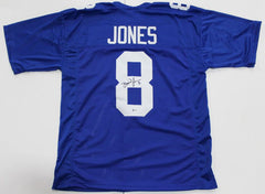 Daniel Jones Signed Giants Jersey (Beckett COA) New York 2019 #1 Draft Pick Q.B.