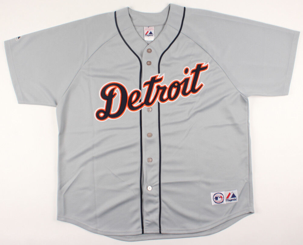 Ivan Rodriguez Signed Detroit Tigers Majestic MLB Gray Jersey (SCG COA –