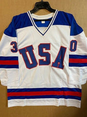 Jim Craig Signed Team USA / Miracle on Ice Jersey JSA COA 1980 Winter Olympics
