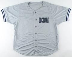 Dwight "Doc" Gooden Signed Yankees Dr K Jersey (JSA COA) 3xWorld Series Champ
