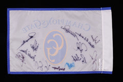 Champions Gate Pin Flag Signed by 13 incl Casper, Miller, Singh, Floyd, Charles
