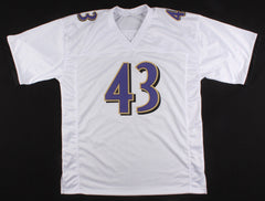 Justice Hill Signed Baltimore Ravens White Jersey (JSA COA) 2019 Draft Pick R.B