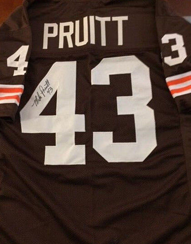 Mike Pruitt Signed Cleveland Browns Jersey (JSA COA) 2×Pro Bowl Full Back
