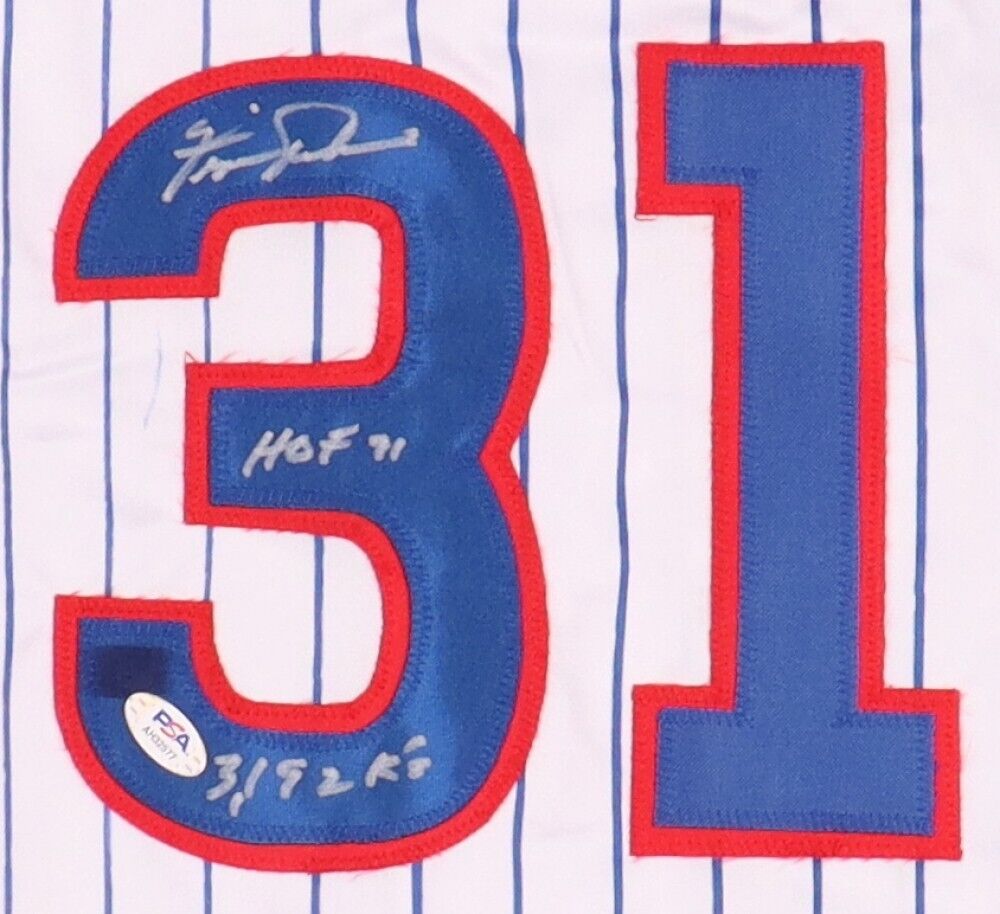 Fergie Jenkins Signed Chicago Cubs Jersey Inscribed "HOF 91" & "3,192 K's" (PSA)